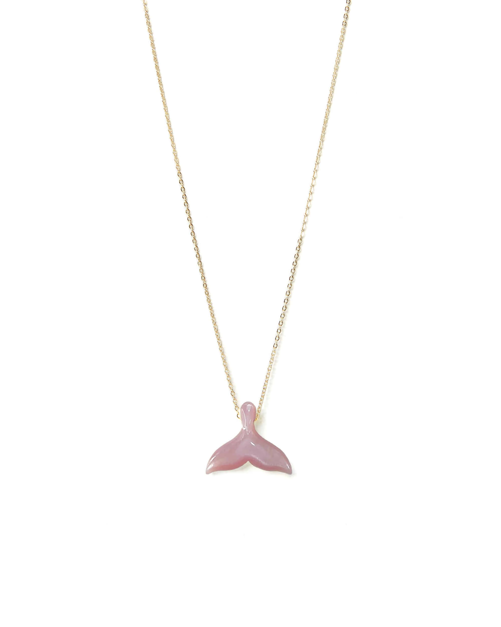 Dolphin Tail Pink mother-of-pearl Necklace