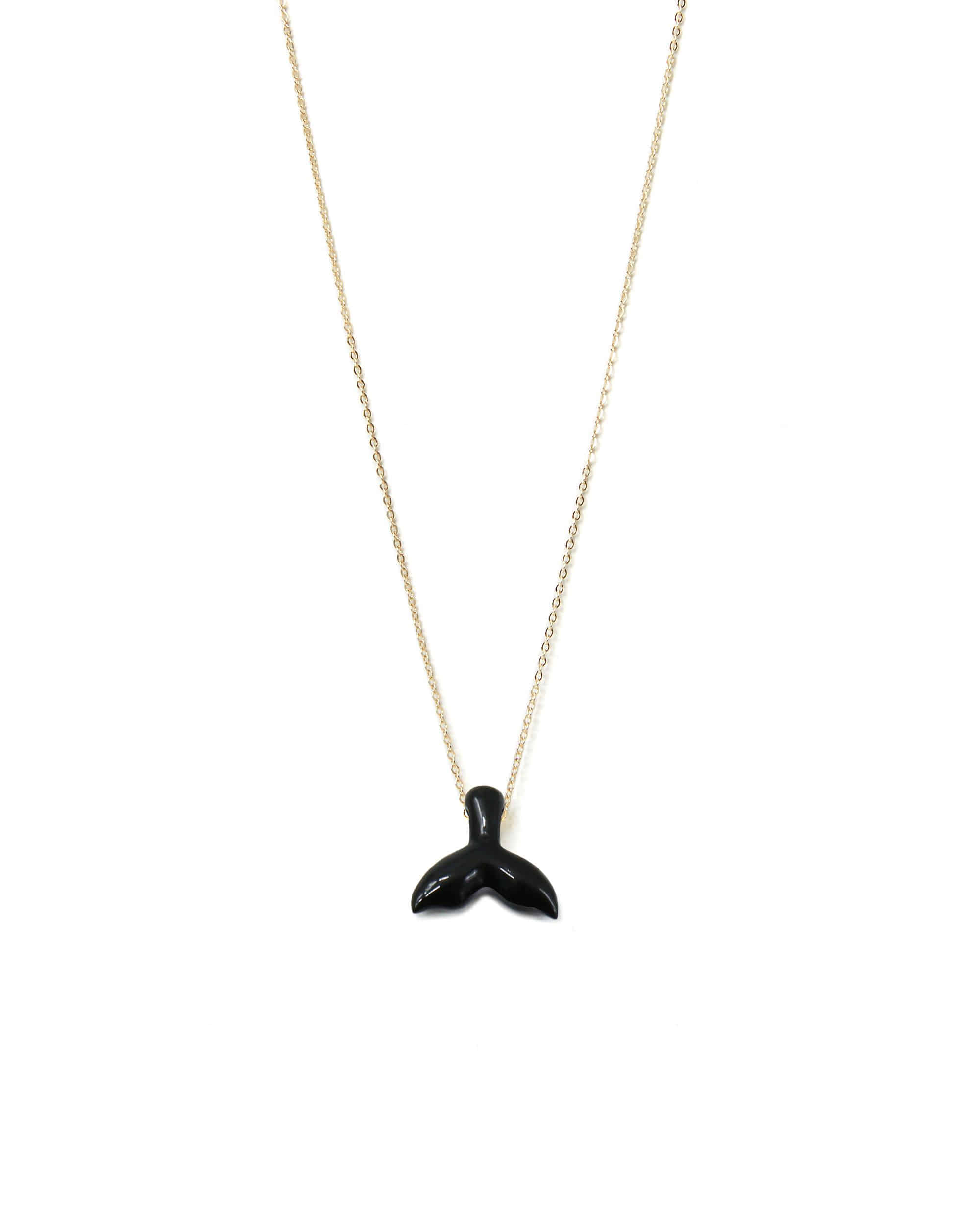 Dolphin Tail Onyx Necklace