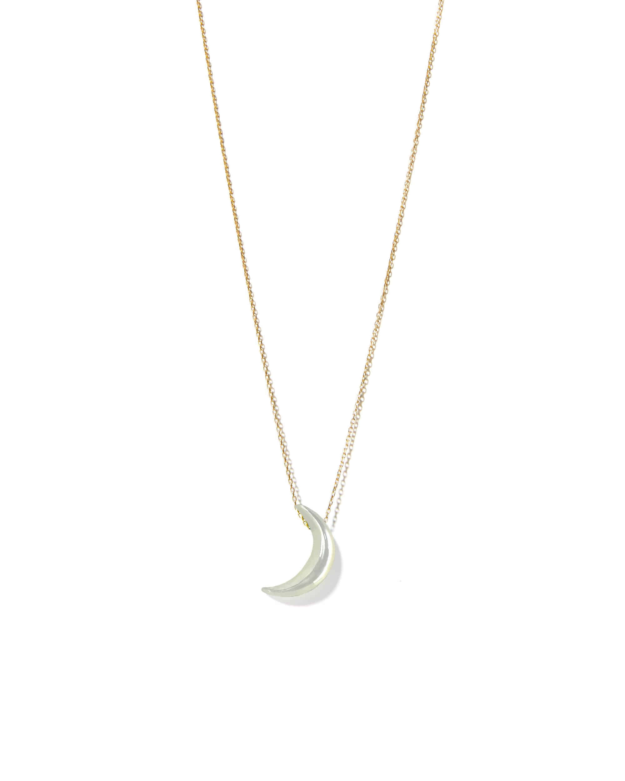 Crescent Moon White mother-of-pearl Necklace